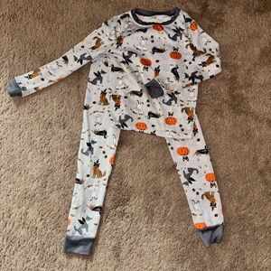 4T Microfleece Soft Pumpkin Halloween Matching Pajama Long Sleeve + Pants Set